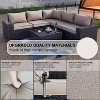 ALAULM Outdoor Patio Furniture Set Outdoor Sectional Rattan Sofa Set Brown Manual Wicker Patio Conversation Set with Cushions - 4 of 4