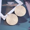 Boho Texture Disc Earrings - Gold Coin Vintage Drop Earrings, Hammered Round Circle Dangle Jewelry for Women - 3 of 4