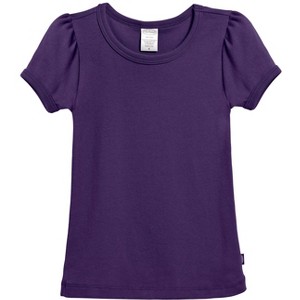 City Threads Girls 100% Cotton Short Sleeve Puff Classic Fit Tee - USA-Made - 1 of 4