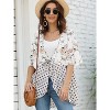 Imily Bela Women Floral with Ruffle Sleeves Loose Fit Lightweight Cover Up - 4 of 4