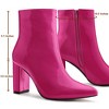Allegra K Women's Halloween Pointed Toe Zip Chunky Heels Ankle Booties - 3 of 4