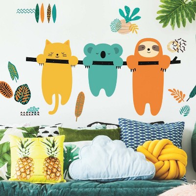 Koala and Sloth Peel and Stick Giant Wall Decals for Kids