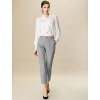 INSPIRE CHIC Women's High Waist Elastic Back Two Slant Pockets Office Work Ankle Pants - 3 of 4