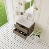 Whisen Floating Wall-Mounted Bathroom Vanity with Resin Sink, Water-Resistant Timber Cabinet and 2 Storage Drawers - 2 of 4