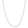 Black Bow Jewelry 0.8mm 14k White Gold, Solid Spiga Chain Necklace - 3 of 4