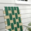 Sevobal Outdoor Portable Chairs 4PCS Folding Strap Chair Set with Armrests and Steel Frame for Patio and Garden, Green, 22.5"*22.5"*37" - 4 of 4