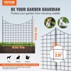 Munora 5-Pack Garden Fence - 36.6"H x 29.5"L Metal Animal Barrier with 2.5" Spike Spacing - Rust-Resistant Decorative Fencing for Yard, Patio - 2 of 4
