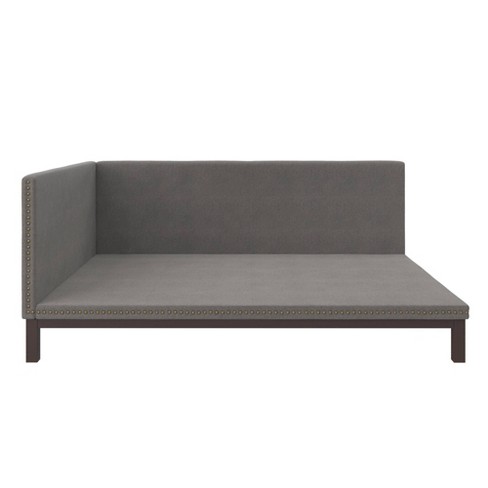 Queen Dalila Linen Upholstered Daybed Gray - Room & Joy : Target