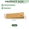 Unique Bargains TPR Flexible Non-Slip Stripe Trapezoid Floor Mount Door Stoppers 4 Pcs - 2 of 3