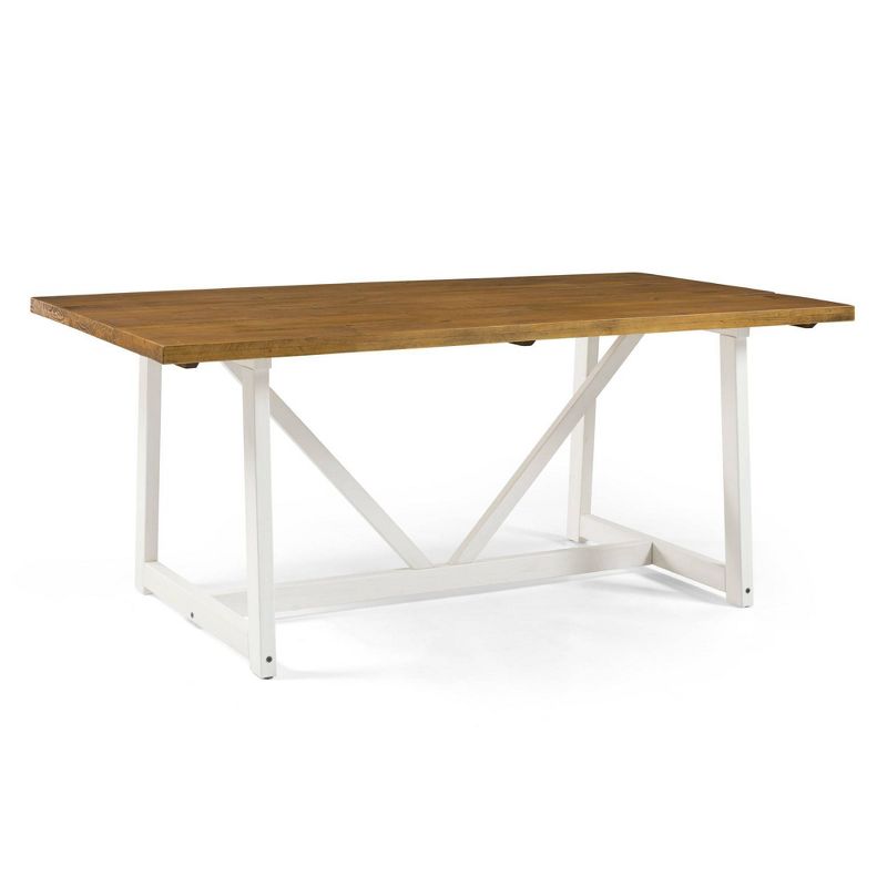 72" Solid Wood Trestle Dining Table - Saracina Home, 1 of 11
