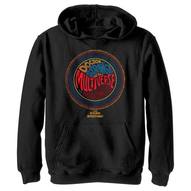 Boy's Marvel Doctor Strange in the Multiverse of Madness Retro Logo Pull Over Hoodie, 1 of 5