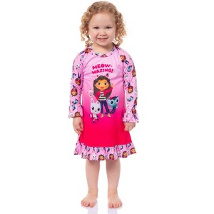 Gabby's Dollhouse Toddler Girls' Meow-Mazing! Sleep Pajama Dress Nightgown Pink - 1 of 4