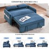 DOMETOUR 55.1 Inch Pull Out Sofa Bed Convertible Sleeper for Living Room Bedroom, Futon Loveseat Sofa Couch with2 Pillows USB Ports - 2 of 4