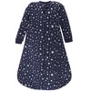 Hudson Baby Infant Premium Quilted Long Sleeve Sleeping Bag and Wearable Blanket, Metallic Stars - 2 of 3