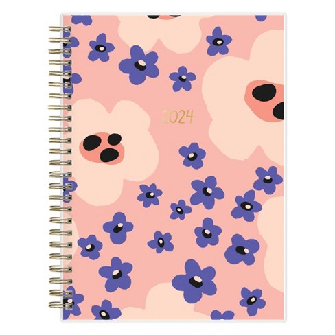 Blue Sky Idlewild 2024 Planner with Notes Pages Weekly/Monthly  5.875x8.625 Clear Cover Floral Pink