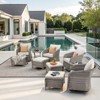 Buenhomino Outdoor Wicker Furniture Set – Swivel Glide Chairs, Sofas, Ottomans & Tables, All-Weather PE Rattan with Cushions for Patio, Garden & Deck - 2 of 4