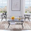 VECELO Set of 3 Coffee Table Sets，2 Tier End Table with Open Storage Shelf for Living Room, Bedroom - 3 of 4