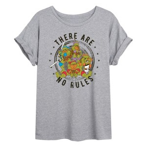 Women's - Teenage Mutant Ninja Turtles - There Are No Rules Oversized Graphic T-Shirt - 1 of 4