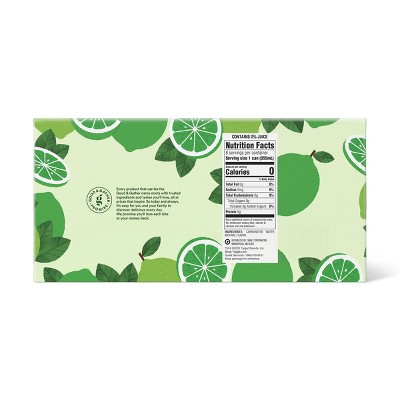 Lime Sparkling Water - 8pk/12 fl oz Good & Gather™