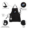 Evergreen University of Kansas Black Grill Apron- 26 x 30 Inches Durable Cotton with Tool Pockets and Beverage Holder - 3 of 4