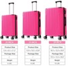 Kumasinova ABS Luggage Set of 3,Hardshell Spinner Suitcase with TSA Lock,Lightweight Suitcases,Airline-Approved&Impact-Resistant,20/24/28" - 3 of 4