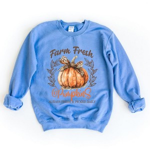 Simply Sage Market Women's Graphic Sweatshirt Coquette Farm Fresh Pumpkin - 1 of 4