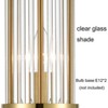 Claxy Modern Gold Metal Wall Sconce with Beautiful Crystal Clear Glass Rods for Bathroom Set of 2 - 2 of 4