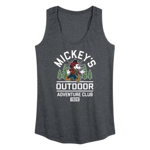 Women's - Disney - Mickey's Outdoor Adventure Club Graphic Racerback Tank - 1 of 4