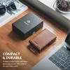 Card Holder Wallet with Coin Pocket Magnetic Closure Pop Up Cards With ID Window Leather Wallet - 3 of 4