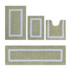 Hotel Bath Rug 100% Premium Cotton Tufted Weave Two Tone Reversible 4 Piece Bathroom Rug Set, Super Soft & Water Absorbent, Machine Washable Bathmat - 2 of 4