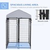SKYONE 4'x4' Outdoor Dog Kennel with 16 sq.ft Activity Area, Heavy Duty Steel Playpen Enclosure, - 4 of 4