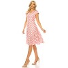 Women's Solid And Print V-neck Skater Dress - 2 of 3