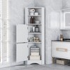 NicBex 61.02 Inch Corner Storage Cabinet,Tall Bathroom Storage Cabinet with Open Shelves and Doors for Living Room,Office - 2 of 4