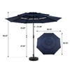 XINGHANZHENXUAN khaki 3-Tier Auto-Tilt Patio Umbrella, Outdoor Market Table Umbrella with Crank Handle for Deck, Pool, Garden - 2 of 4