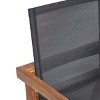 Sapphtopaz Outdoor Dining Chairs Set of 2 Patio Chairs with Wood Frame and Mesh Seating for Poolside, Garden, Backyard - 4 of 4