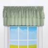 Collections Etc Semi-Sheer Tiered Rod Pocket Window Valance Valance Sage - 2 of 3