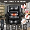 Dual Motor Power Lift Recliner Chair with Heat Massage, Genuine Leather Infinite Position Recliner with USB Ports for Elderly-3irtyhousy - 2 of 4