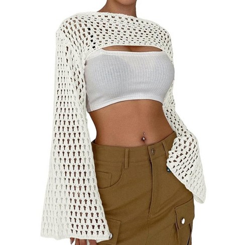 Crop a knit sweater best sale