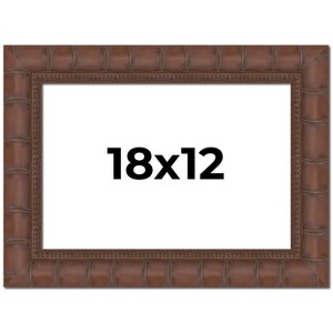 PosterPalooza | 18x12 Wide Bamboo Picture Frame, UV Acrylic, 4 Finishes - Brown, Black, Silver, and Natural - 1 of 4