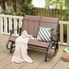 Tangkula 2-Person Outdoor Glider Chair Patio Rocking Lounge Chair w/ Breathable Fabric - 2 of 4