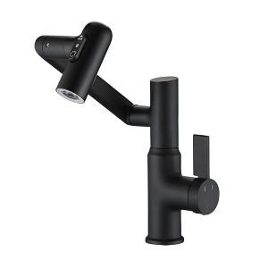 PAGED Bathroom Faucet Rotary Bathroom Sink Faucet with Spray Function and Temperature Display, Faucet for Bathroom Sink - 1 of 4