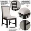 Roundhill Furniture Gates Contemporary Upholstered Dining Chairs, Gray, Set of 2 - 3 of 4
