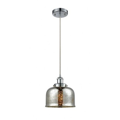 Bell - 1 Light Cord Hung Mini Pendant In Industrial Style-10 Inches Tall and 8 Inches Wide