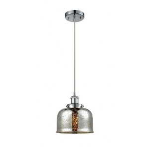 Bell - 1 Light Cord Hung Mini Pendant In Industrial Style-10 Inches Tall and 8 Inches Wide - 1 of 1