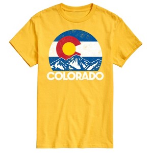 Men's - Instant Message - Retro Colorado Flag Mountains Short Sleeve Graphic T-Shirt - 1 of 4