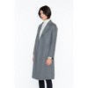 JENNIE LIU Women's Cashmere Wool Double Face Overcoat with Belt - 3 of 4