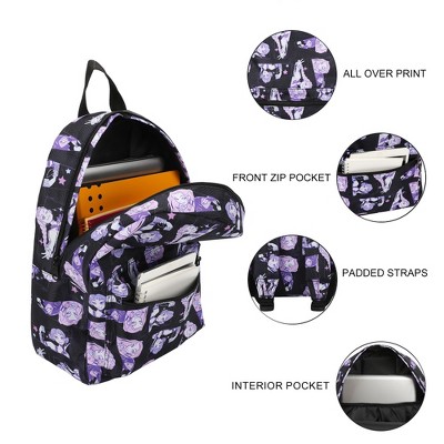 KPop Demon Hunters Huntr/X Character Art 16.5" Adult Black Quick Turn Backpack — фото 3