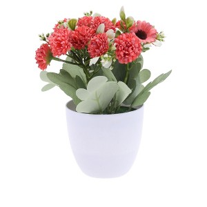 Unique Bargains Artificial Plants Chrysanthemum Plastic 3.74"x3.74"x7.87" 1Pcs - 1 of 4