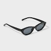 Women's Slim Plastic Cateye Sunglasses - Wild Fable™ Black - 2 of 2