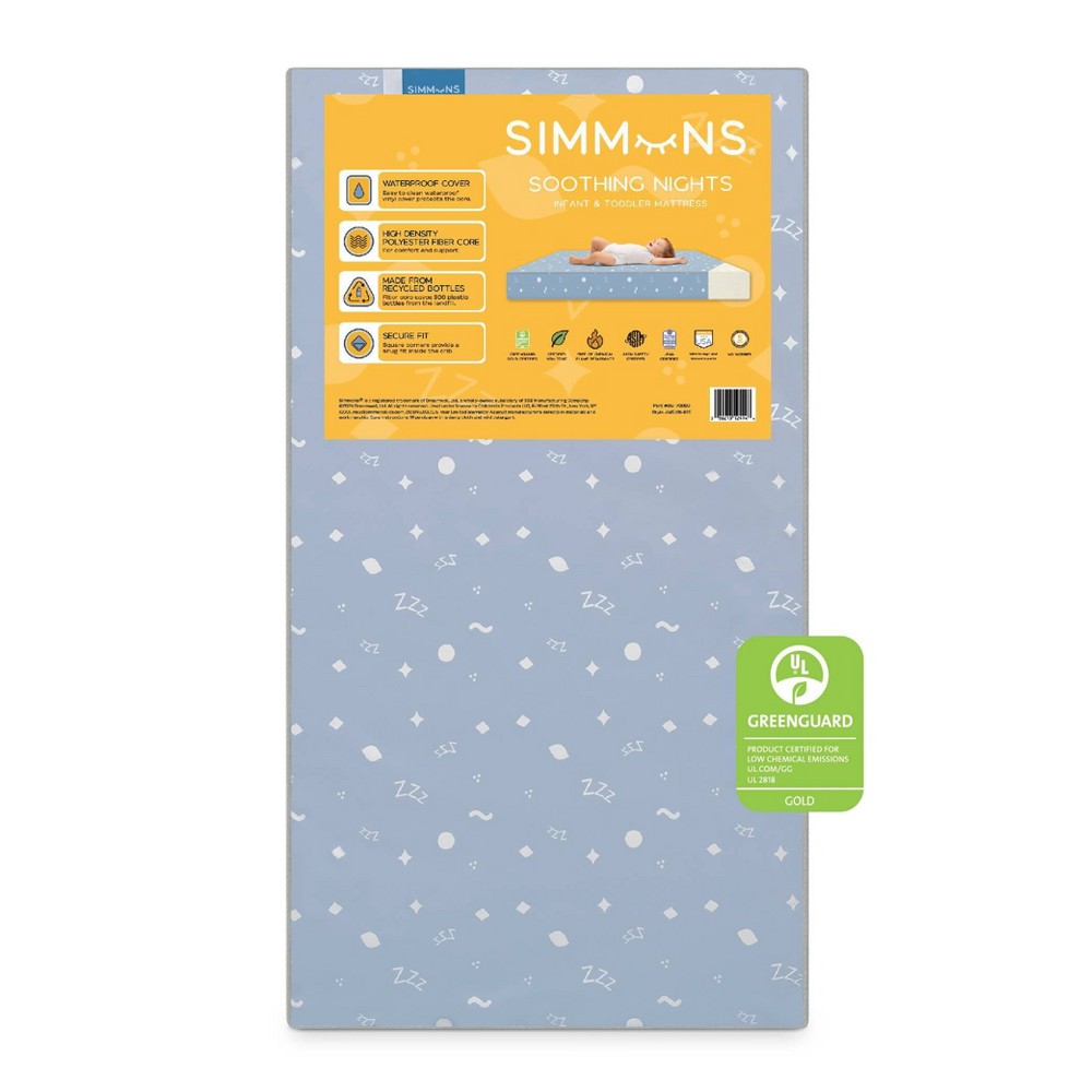 Photos - Mattress Simmons Kids' Dual Sided Crib and Toddler  - Soothing Nights 